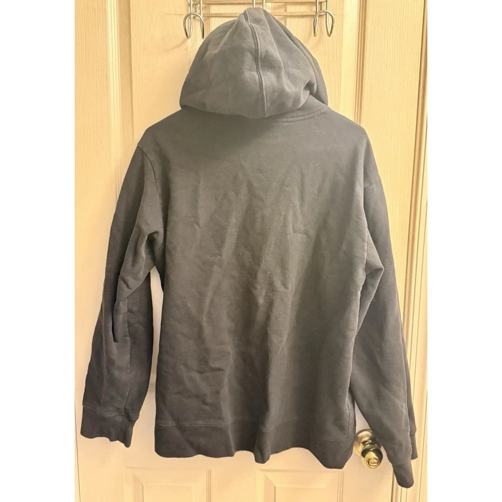 The North Face Men Large Logo Hoodie‎ Sweatshirt Black Yellow  XL